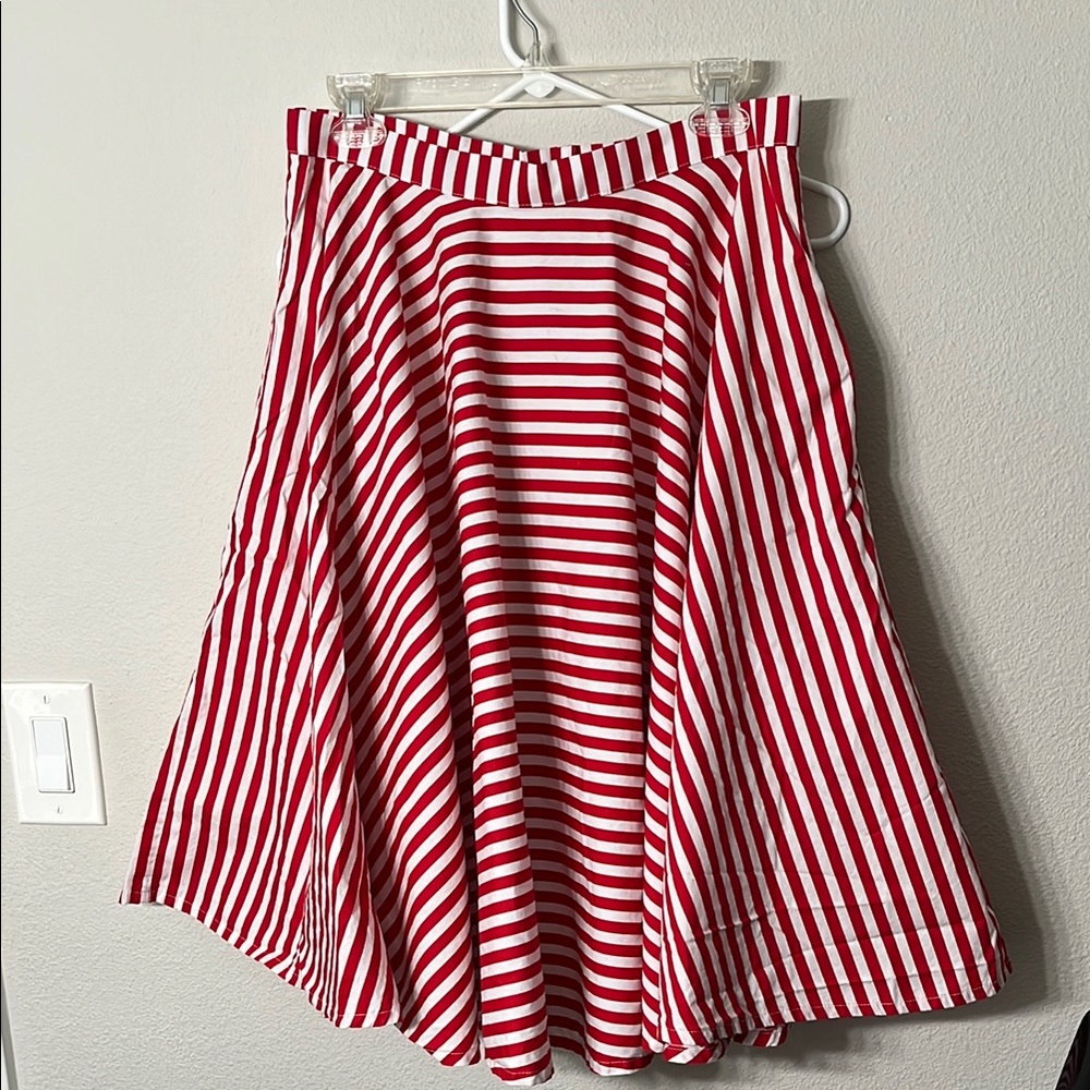 Candy Cane Striped Circle Skirt. Perfect for Christmas!